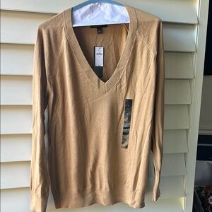 Tan V-Neck Sweater